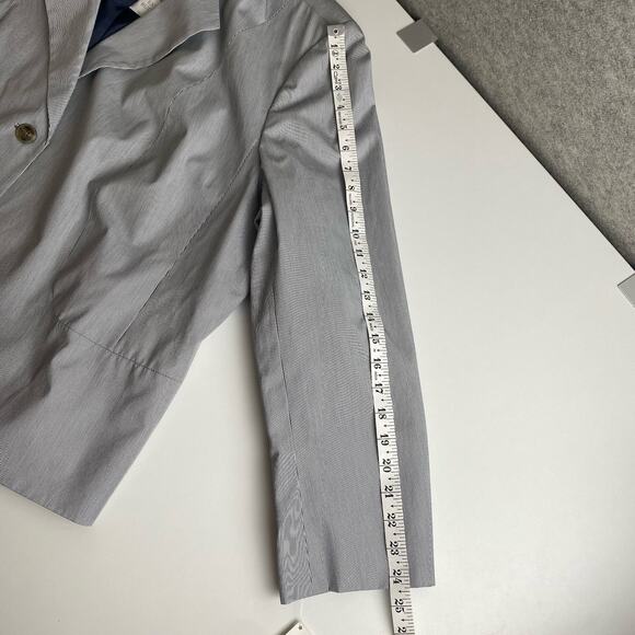Talbots Plus Blazer Jacket Sz 22W Blue White Striped Office Career Italy NWT New - Picture 8 of 12